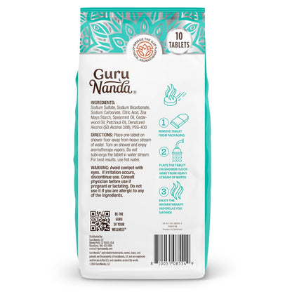 Gurunanda Tranquility Shower Steamers for Aromatherapy 10 Pack, Relaxation Gifts for Women &amp; Men, Essential Oils, Stress Relief, Home Spa &amp; Self Care