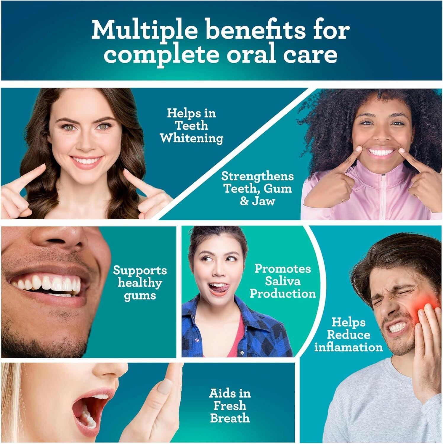 Coconut &amp; Peppermint Oil Pulling (8 Fl.Oz) with Tongue Scraper - Alcohol Free Mouthwash for Fresh Breath, White Teeth &amp; Healthy Teeth &amp; Gums - Glow Pure