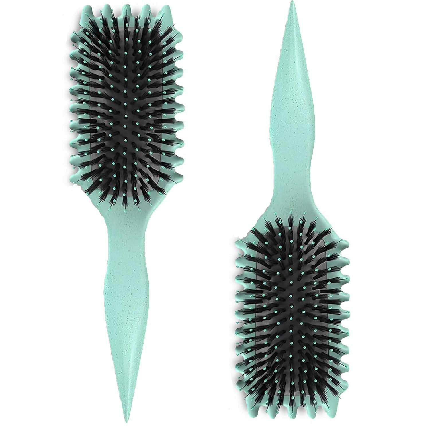 Curl Defining Brush, 2024 Newest Boar Bristle Hair Brush Styling Brush, Curly Hair Brush, Curl Define Styling Brush, Shaping &amp; Defining Curls for Women (Green 1PCS) - Glow Pure