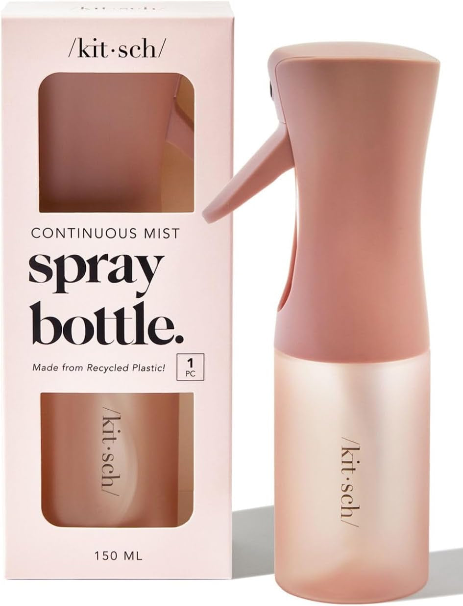 Kitsch Spray Bottle for Hair - Continuous Water Mister with Ultra Fine Mist for Hairstyling, Barbers, Salons, Cleaning, Plants, Versatile Spray Bottles - Made from Recycled Plastic - Terracotta, 5 Oz