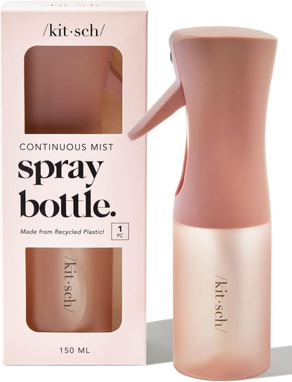 Kitsch Spray Bottle for Hair - Continuous Water Mister with Ultra Fine Mist for Hairstyling, Barbers, Salons, Cleaning, Plants, Versatile Spray Bottles - Made from Recycled Plastic - Terracotta, 5 Oz