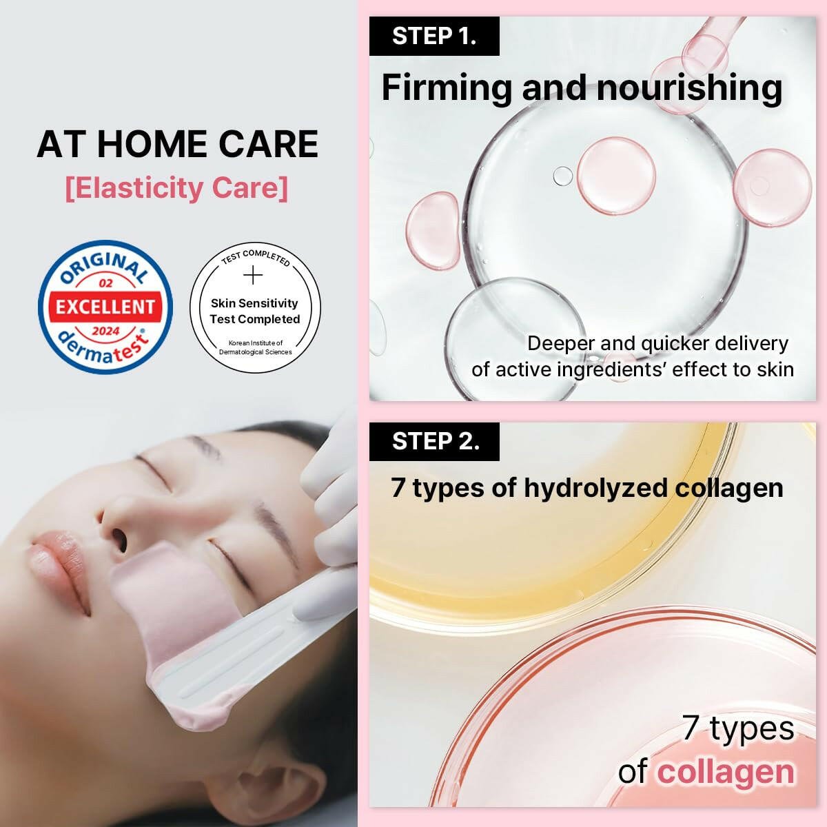 Derma Modeling Pack (Collagen) - Filling Elasticity for Glow Skin - Easy DIY Home Spa Kits, Hydrating Icy Jelly Mask for Skin Refreshment - Glow Pure