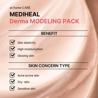 Derma Modeling Pack (Collagen) - Filling Elasticity for Glow Skin - Easy DIY Home Spa Kits, Hydrating Icy Jelly Mask for Skin Refreshment - Glow Pure