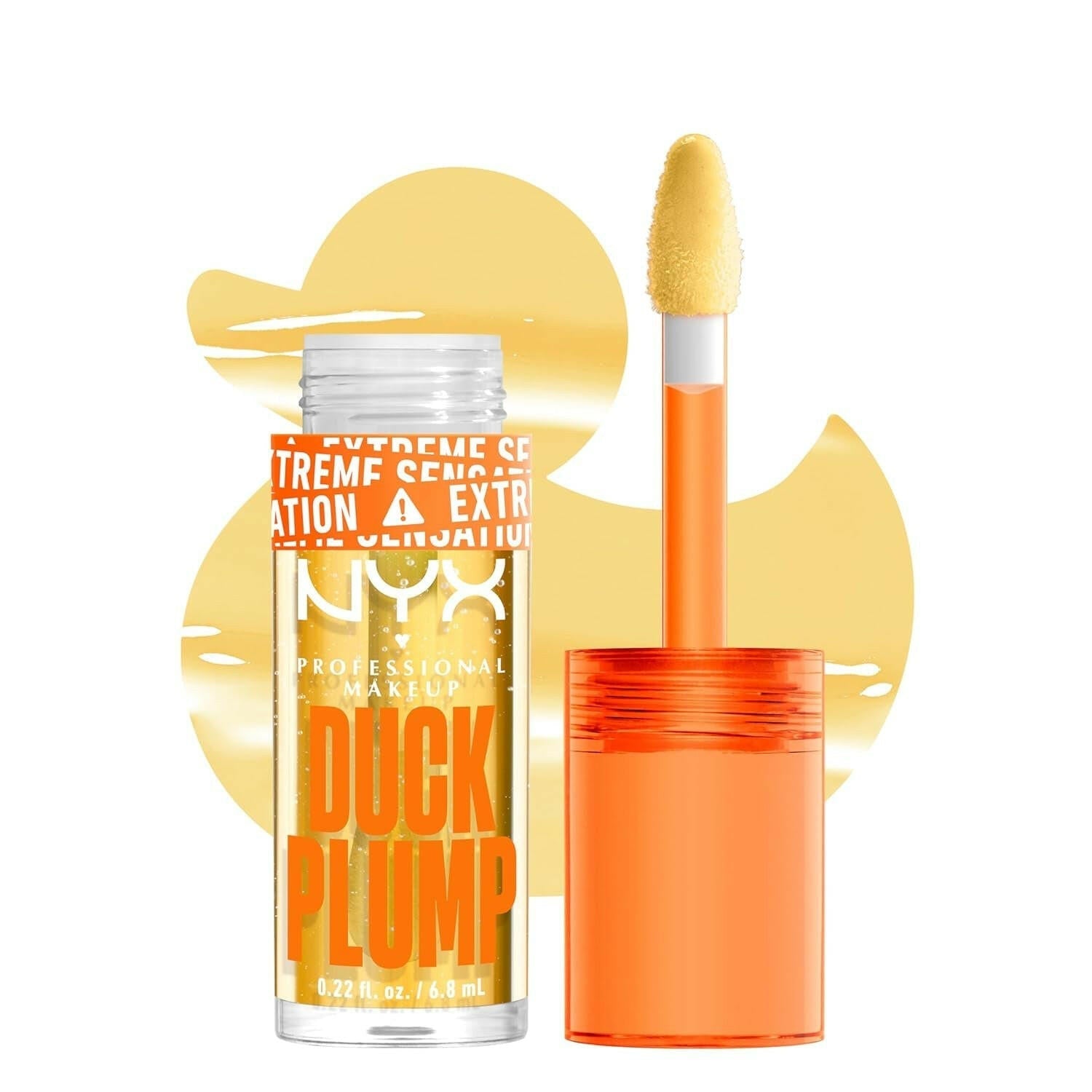 Duck Plump High Pigment Plumping Lip Gloss with Spicy Ginger, Vegan Lip Makeup - Clearly Spicy (Clear) - Glow Pure