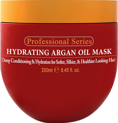 Arvazallia Hydrating Argan Oil Hair Mask and Deep Conditioner for Dry or Damaged Hair (8.45 Oz Jar)