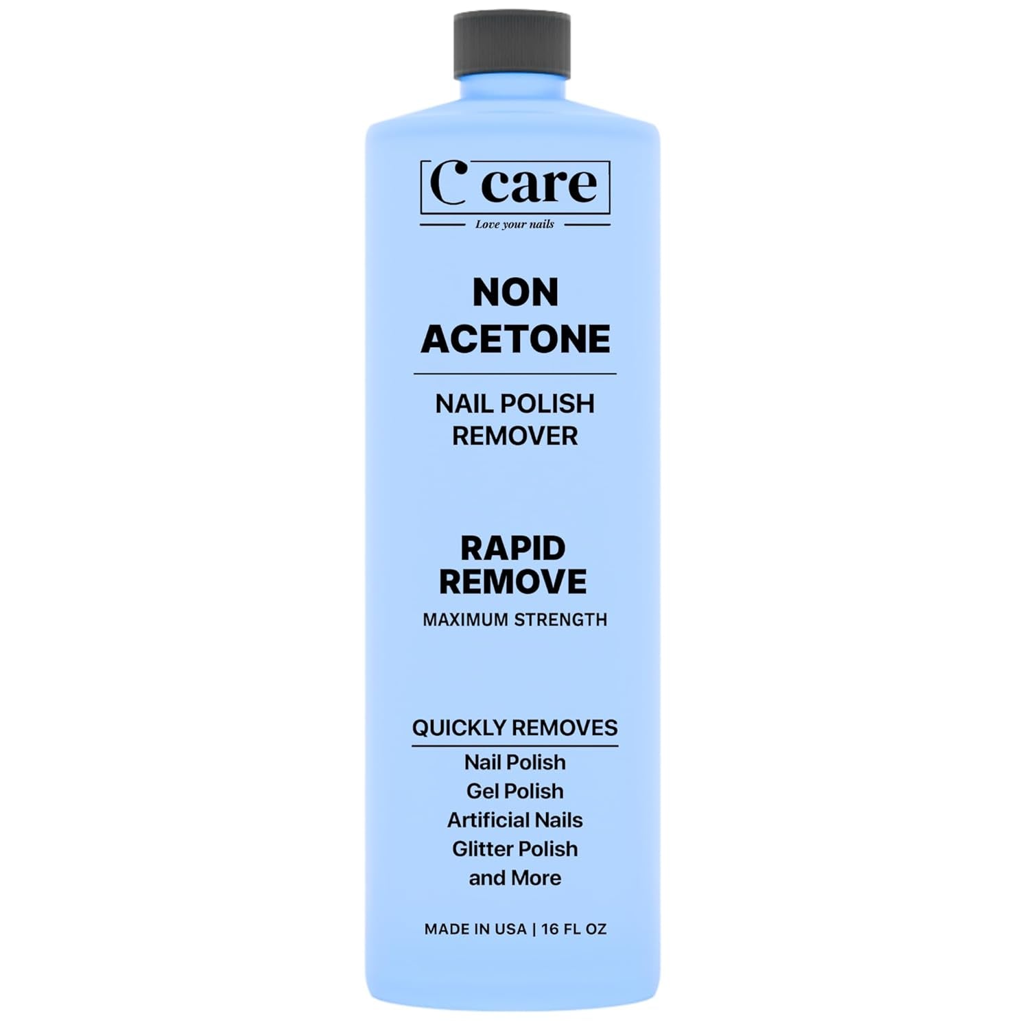 100% Pure Acetone Nail Polish Remover | Professional Quality | Easy to Use | Rapidly Removes Natural, Gel, Acrylic, Shellac, and Glitter Nails | 8 Fl Oz