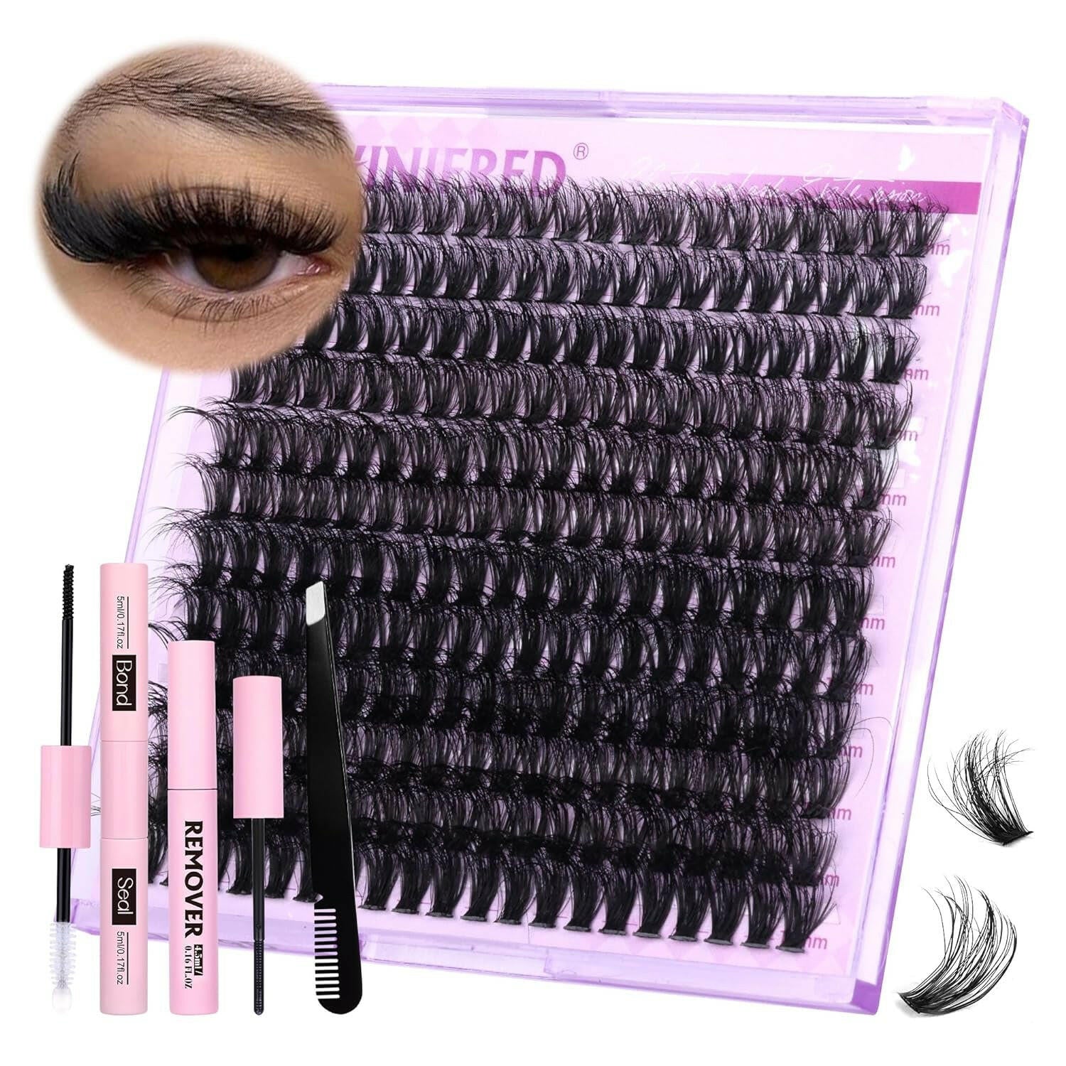 Fluffy Lash Extension Kit - Wispy Mink Lashes - Glow Pure