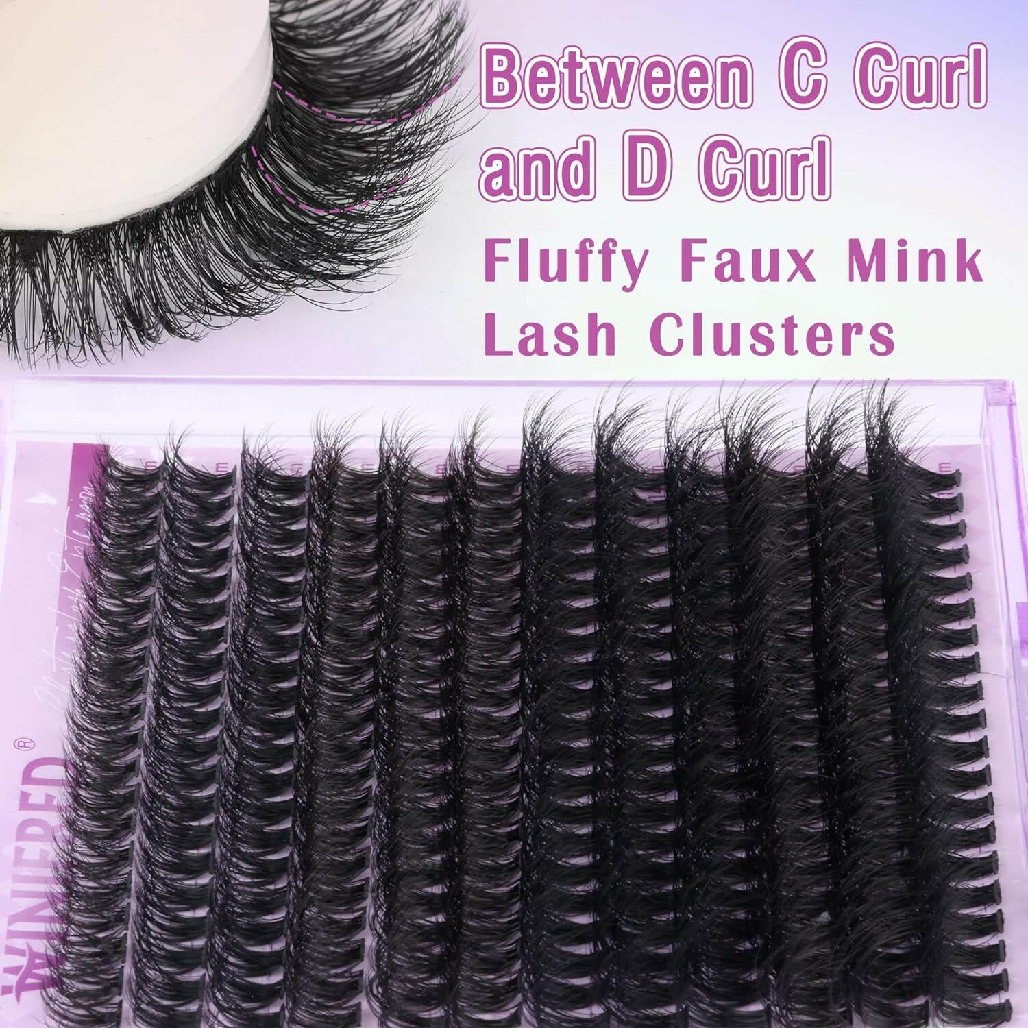 Fluffy Lash Extension Kit - Wispy Mink Lashes - Glow Pure