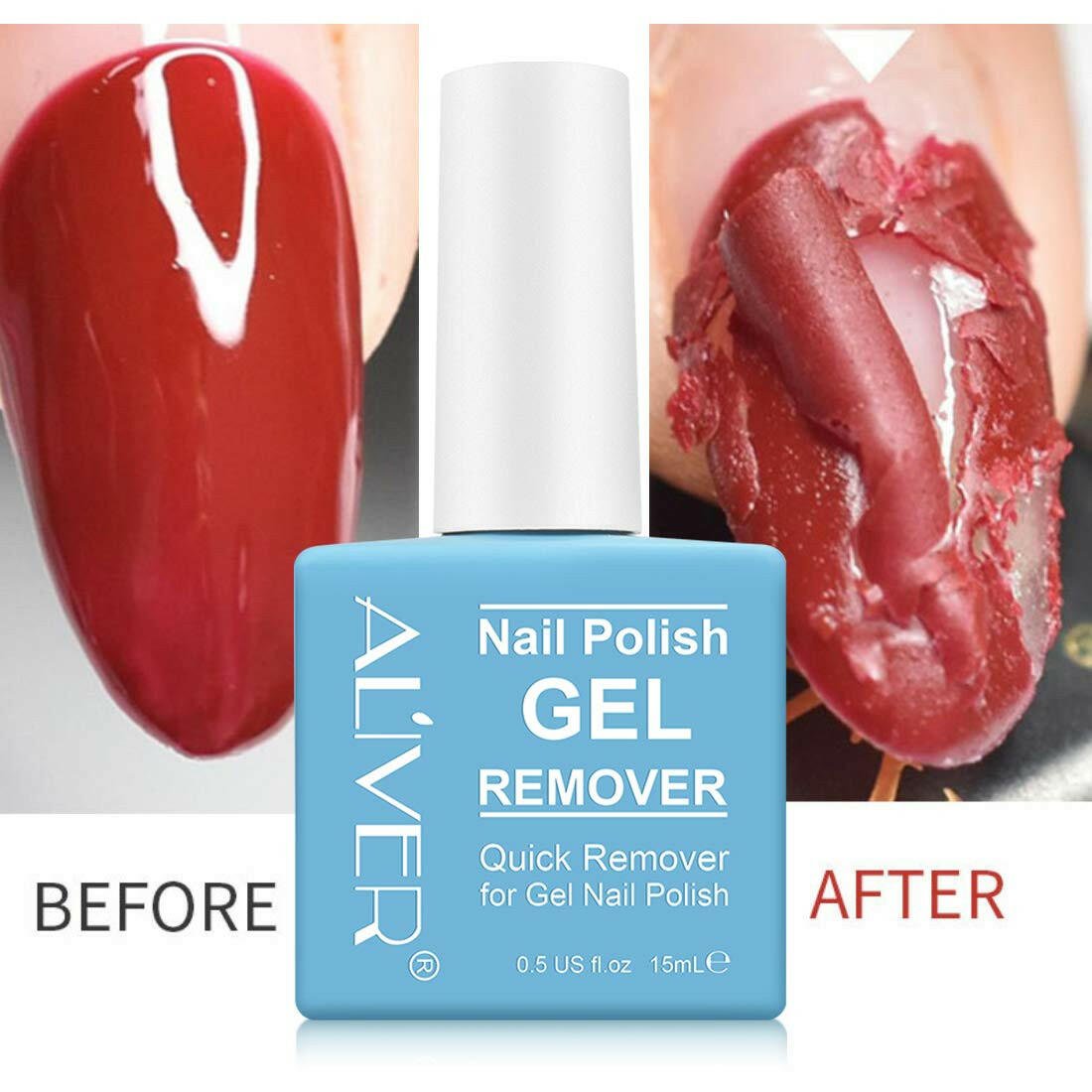 Gel Nail Polish Remover, Gel Remover for Nails, Quick Remove Gel Nail Polish, Professional Gel Nail Remover Remove Gel Polish in 3 - 5 Minutes Safely - Glow Pure