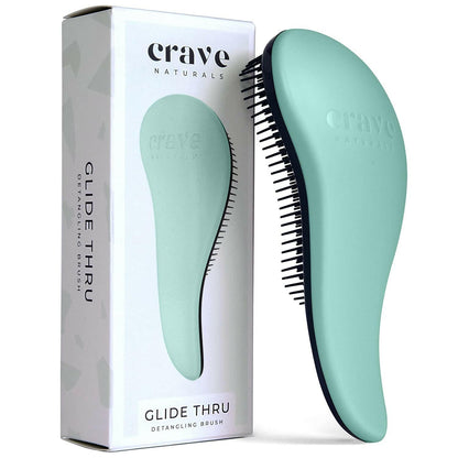 Glide Thru Detangling Brush for Adults &amp; Kids Hair - Detangler Brush for Natural, Curly, Straight, Wet or Dry Hair - Turquoise, 1 Count - Glow Pure