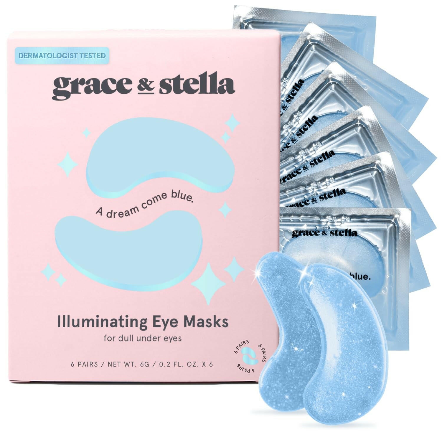 grace &amp; stella Under Eye Mask (Gold, 24 Pairs) Reduce Dark Circles, Puffy Eyes, Undereye Bags, Wrinkles - Gel Under Eye Patches - Gifts for Women - Birthday Gifts for Women - Vegan Cruelty Free - Glow Pure