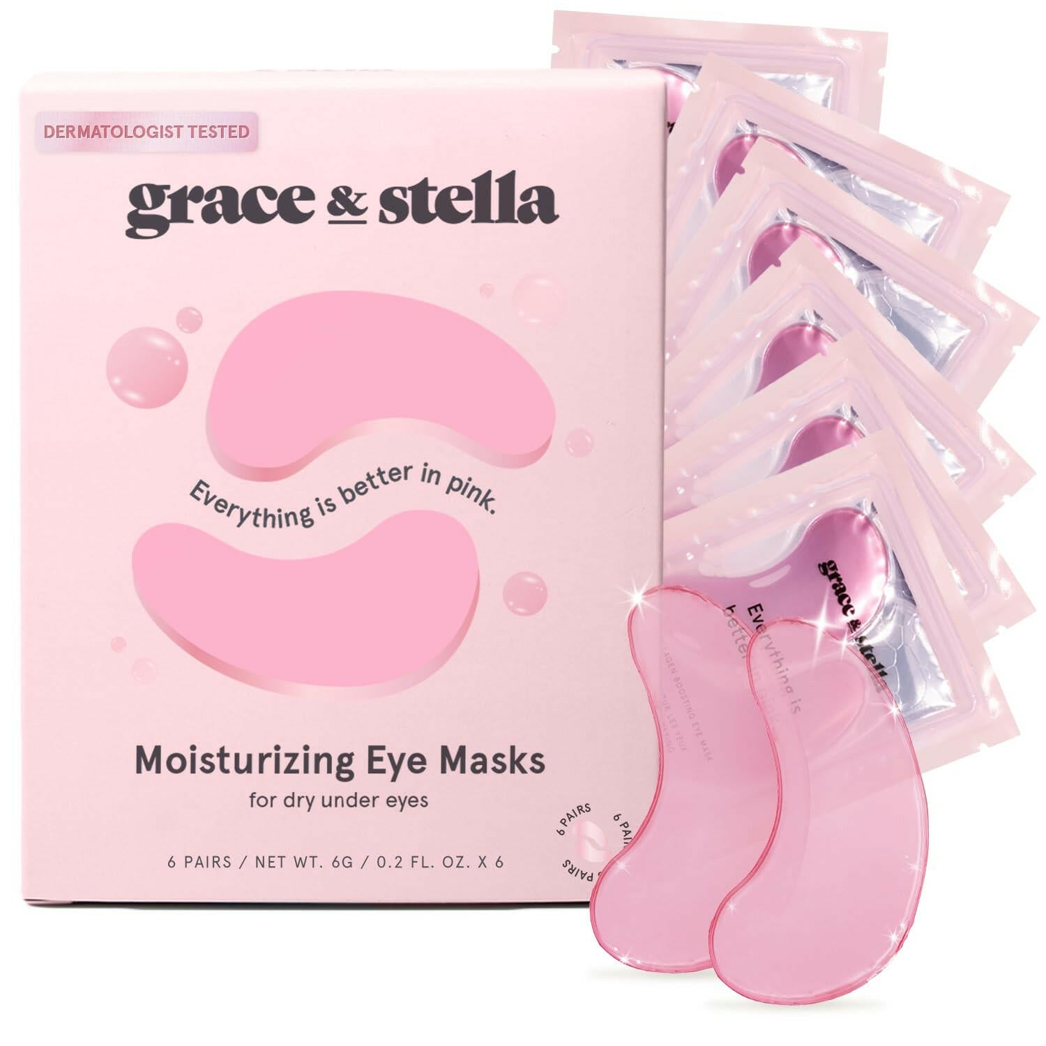 grace &amp; stella Under Eye Mask (Gold, 24 Pairs) Reduce Dark Circles, Puffy Eyes, Undereye Bags, Wrinkles - Gel Under Eye Patches - Gifts for Women - Birthday Gifts for Women - Vegan Cruelty Free - Glow Pure