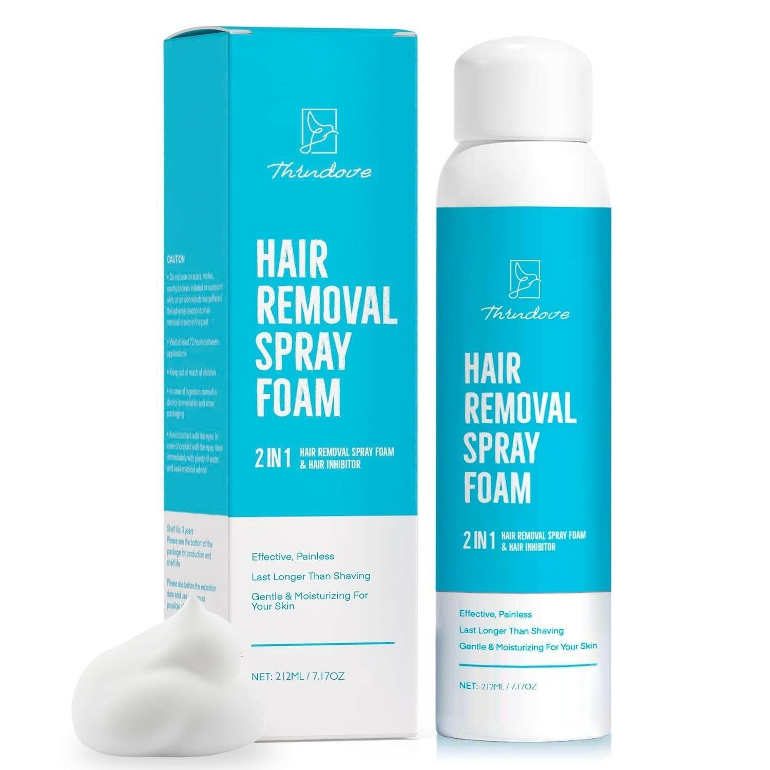 Hair Removal Spray Foam for Women: Sensitive Skin Hair Removal Cream for Men Women - Hair Remover for Bikini and Pubic Area and Intimate Areas - Legs and Body Depilatory Cream - Best for Private Area - Glow Pure