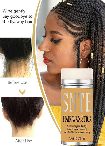 Hair Wax Stick for Flyaways &amp; Edge Control: Non - Greasy Styling Cream - 2.7 Oz - Glow Pure