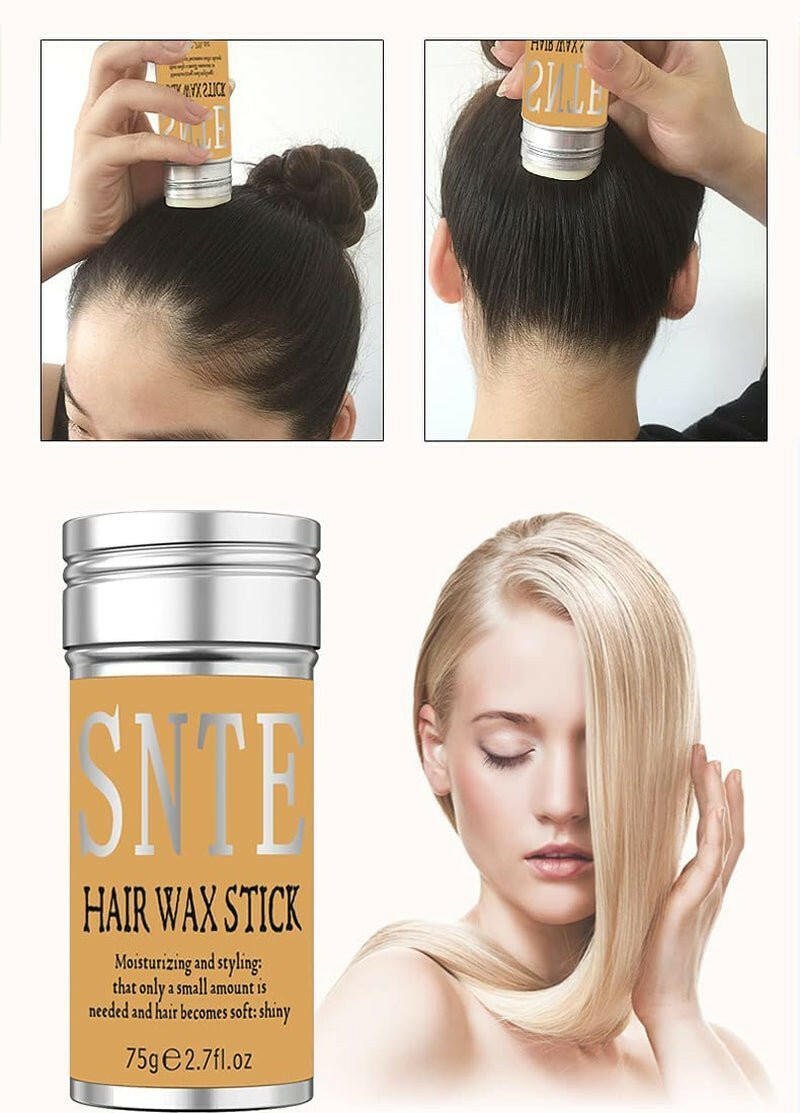 Hair Wax Stick for Flyaways &amp; Edge Control: Non - Greasy Styling Cream - 2.7 Oz - Glow Pure