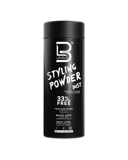 L3 Level 3 Styling Powder - Natural Look Mens Powder - Easy to Apply with No Oil or Greasy Residue - Glow Pure