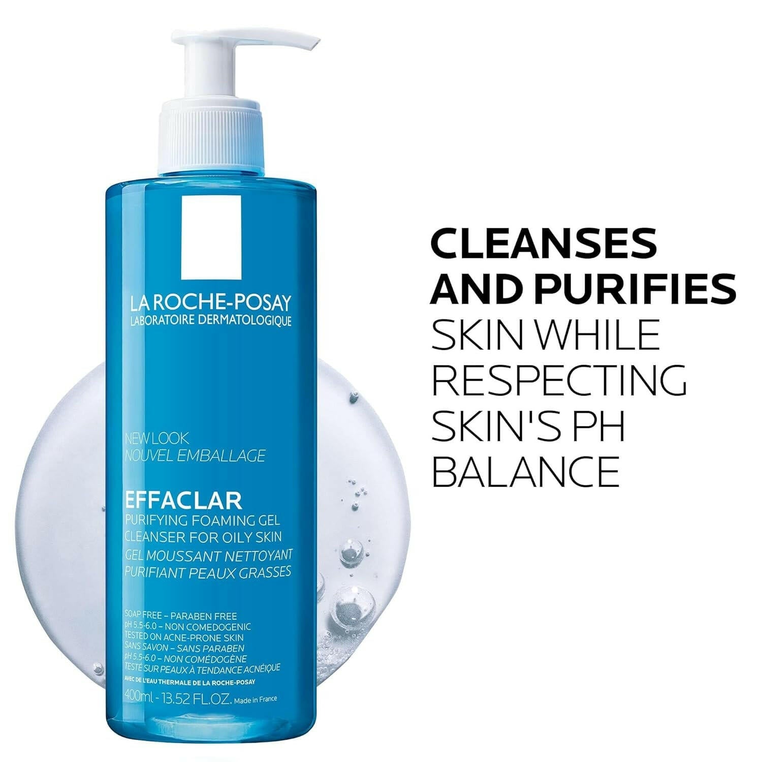 LA ROCHE POSAY Effaclaroily Skingelpump Bottlefacepurifyingfoaming Gel - Glow Pure