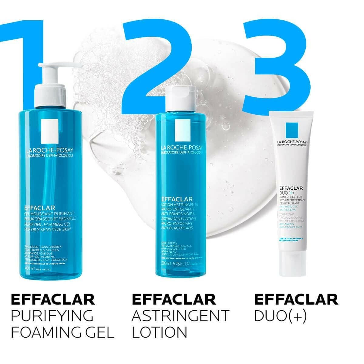 LA ROCHE POSAY Effaclaroily Skingelpump Bottlefacepurifyingfoaming Gel - Glow Pure