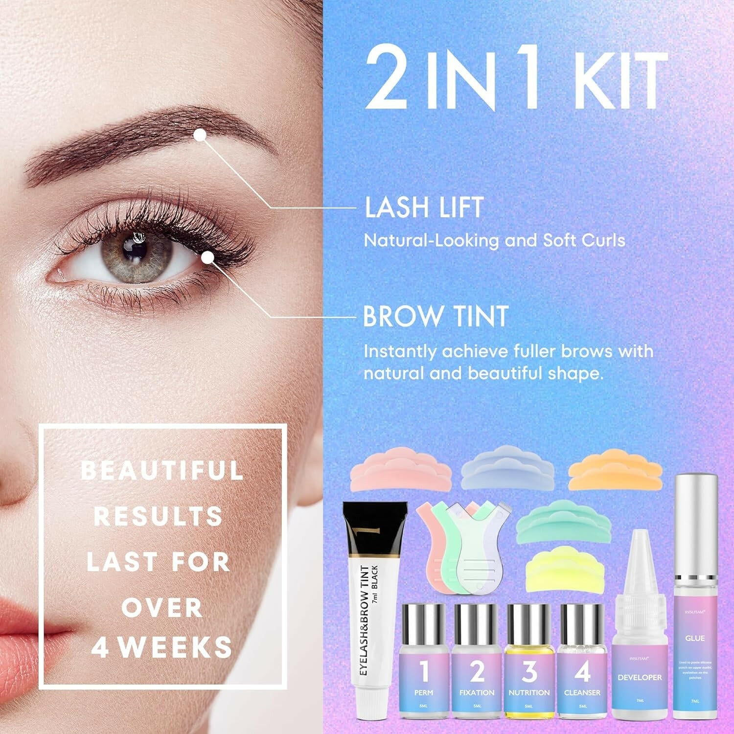 Lash Lift Kit at Home Salon: Eyelash Lift Kit for Beginner - Glow Pure