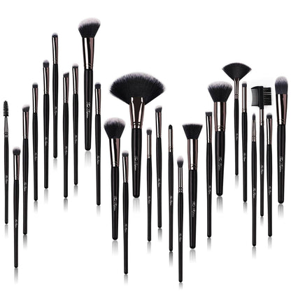 Makeup Brushes Set 24Pcs Makeup Brush Set Kabuki Foundation Blending Brush Face Powder Blush Concealers Eye Shadows Make up Brushes Kit with Bag - Glow Pure