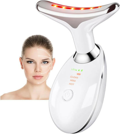 Neck Face Massager, Multifunctional Facial Massage Device, Face Sculpting Tool (White) - Glow Pure