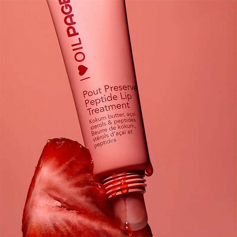 Pout Preserve Hydrating Peptide Lip Treatment,Shiny Lip Stain Tint,Long Lasting Lip Gloss Plumping Lip Oil - Glow Pure