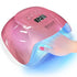 Professional 128W UV LED Nail Lamp: Salon - Quality Gel Polish Nail Dryer with Automatic Sensor in Pretty Pink - Glow Pure