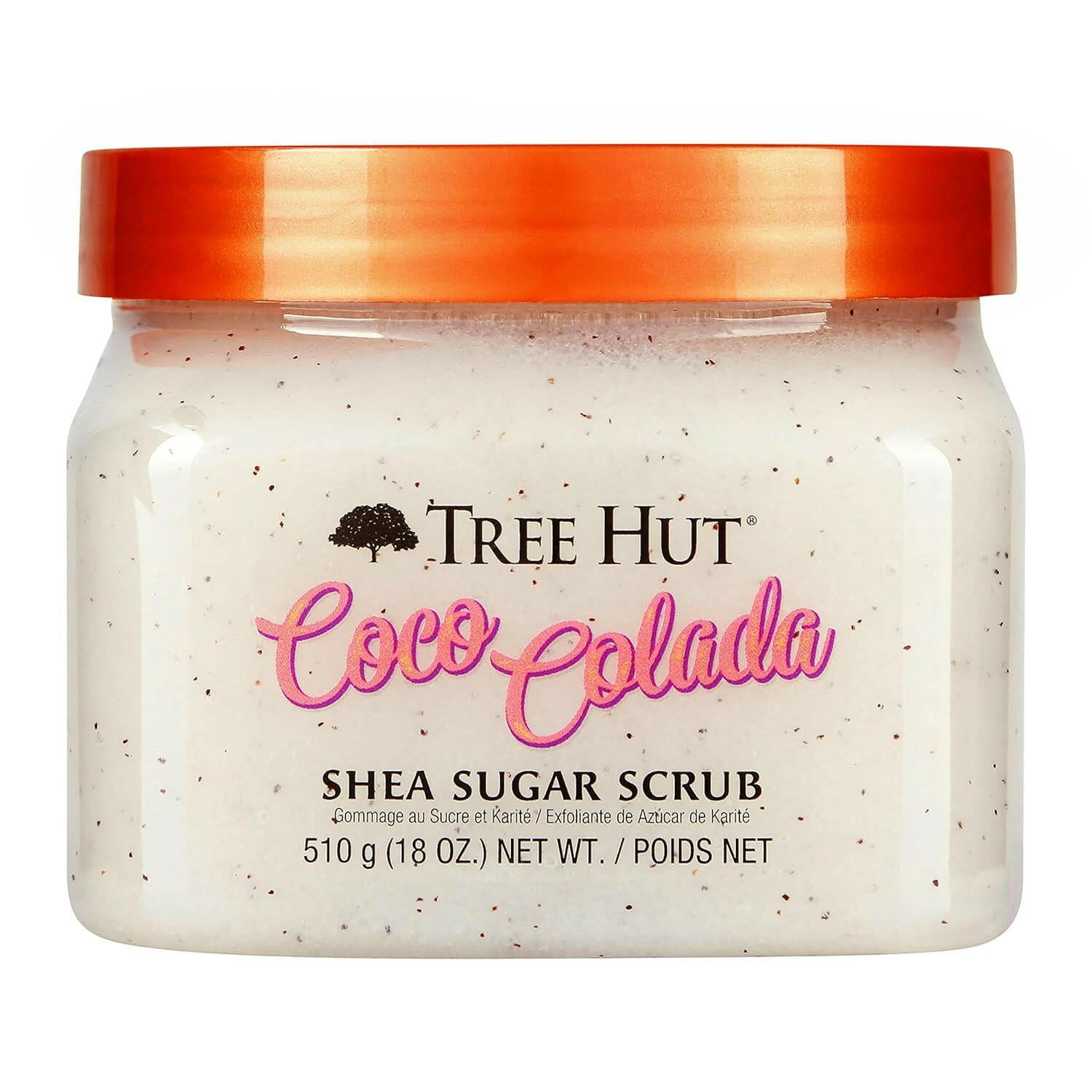 Shea Sugar Scrub Coco Colada, 18 Oz, Ultra Hydrating and Exfoliating Scrub for Nourishing Essential Body Care - Glow Pure