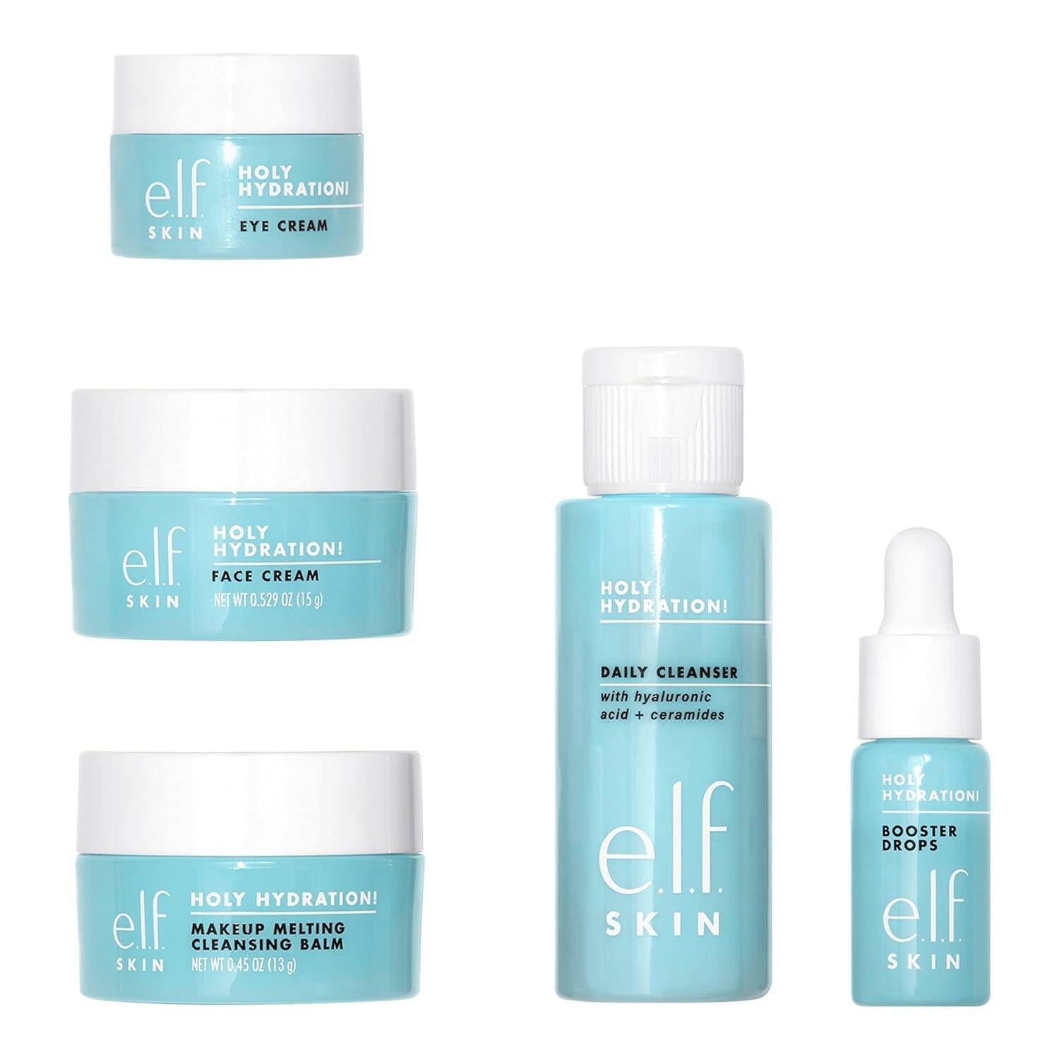 SKIN Hydrated Ever after Skincare Mini Kit, Cleanser, Makeup Remover, Moisturiser &amp; Eye Cream for Hydrating Skin, Airplane - Friendly Sizes - Glow Pure