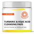 Turmeric Kojic Cleansing Pads: Turmeric Face Exfoliating Pads for Acne Scars Skin Fades Skin Firming - Cleaning Pad with Turmeric and Kojic - Deep Clean Pores 50PCS - Glow Pure