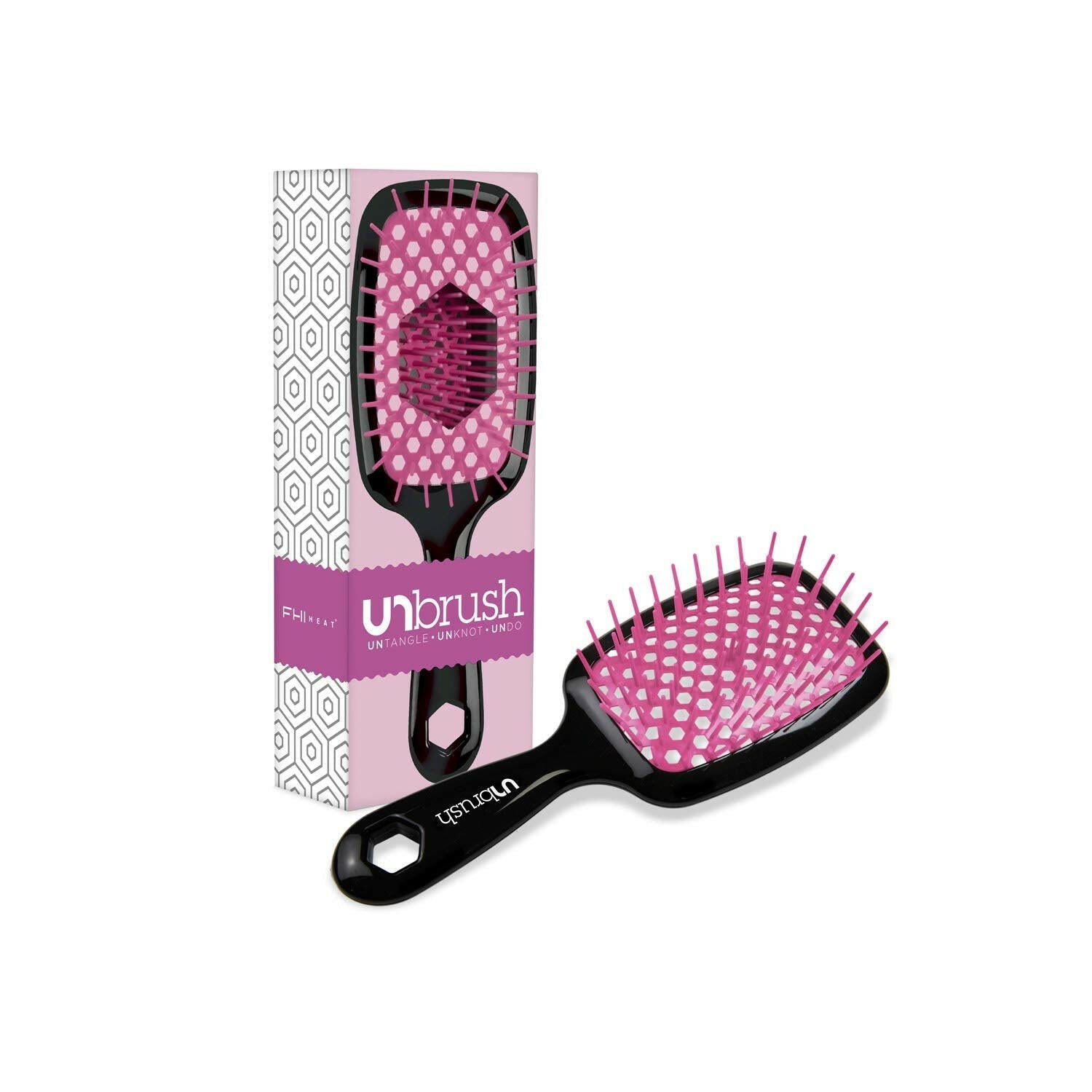 Unbrush Wet &amp; Dry Vented Detangling Hair Brush, Cherry Blossom - Glow Pure