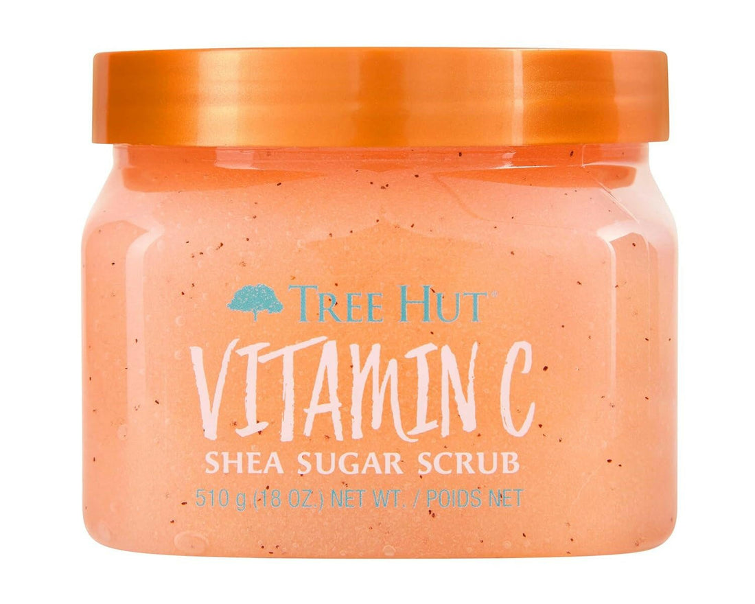 Vitamin C Shea Sugar Scrub, 18 Oz, Ultra Hydrating and Exfoliating Scrub for Nourishing Essential Body Care - Glow Pure