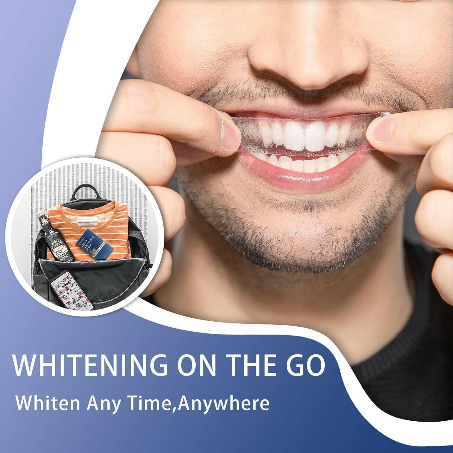 White Teeth Strips.30 Minutes Fast 28 Count (Pack of 1) - Glow Pure